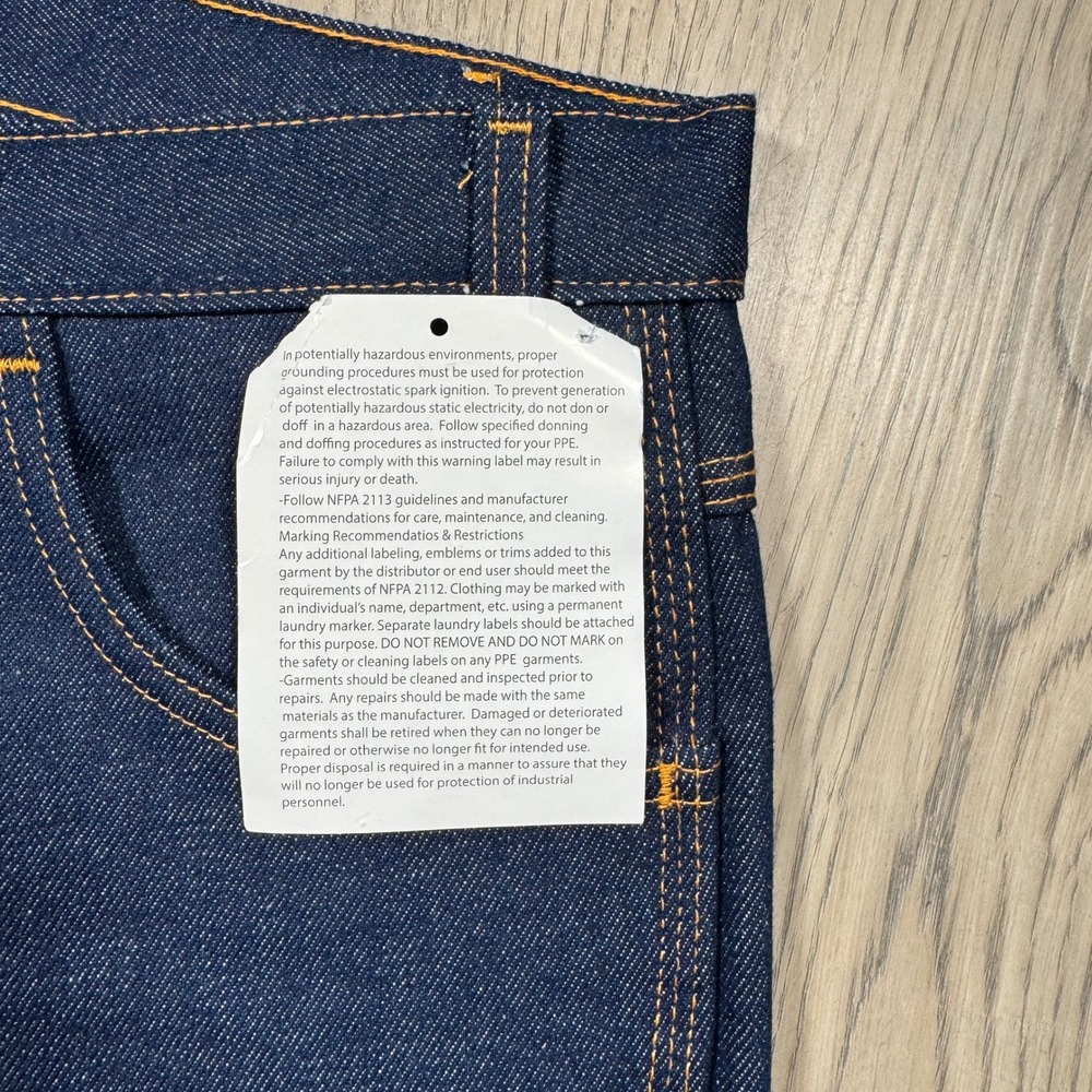 Aramark Steelguard Mens Flame Resistant Jeans 40x34  NFPA 2112/ASTM F1506 Cat 2 - Picture 4 of 12